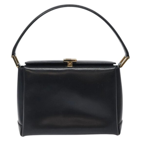 GUCCI Hand Bag Leather Navy Gold 000 1448 1269 Auth am8346 - Picture 2 of 14